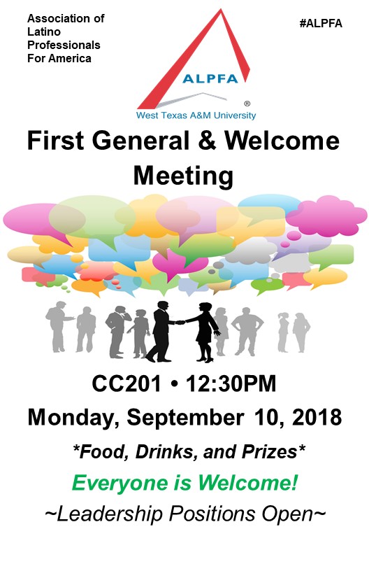 ALPFA's First General and Welcome Meeting