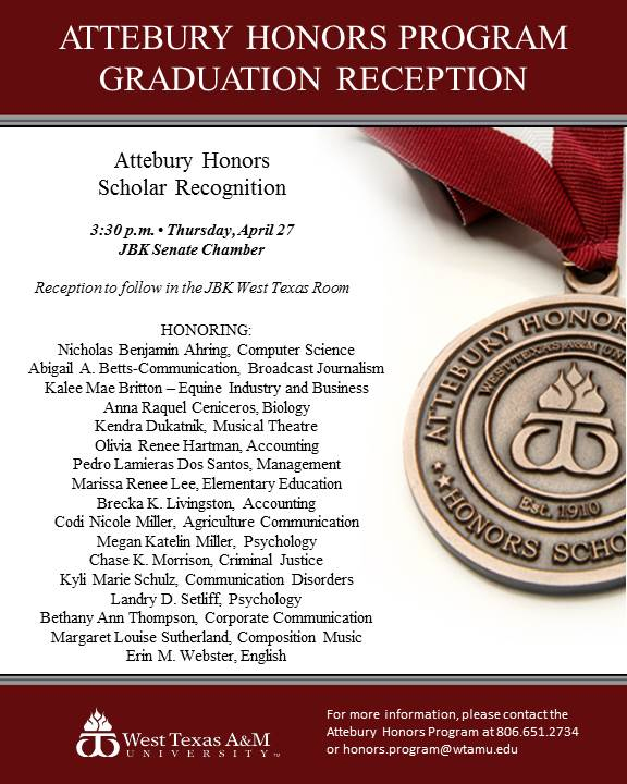 Attebury Honor Reception