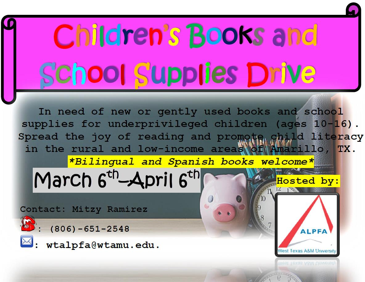 ALPFA Children's Books and School Supplies Drive