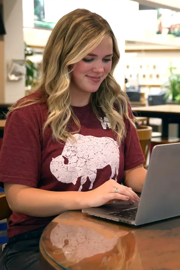 Student with laptop