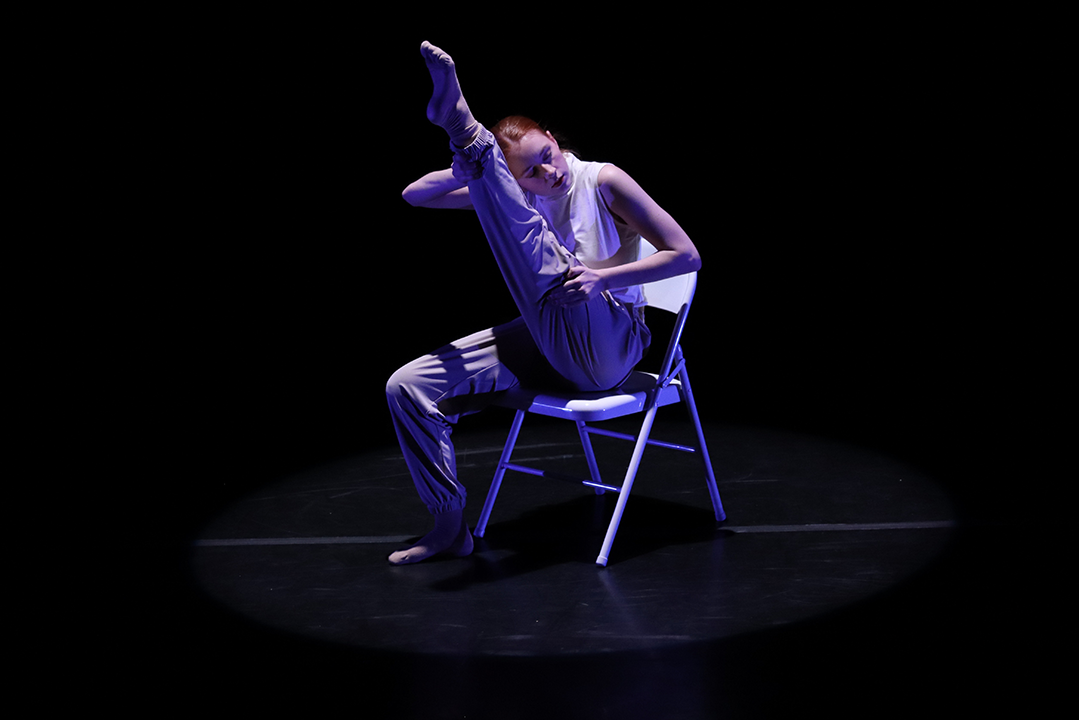 dancing on chair