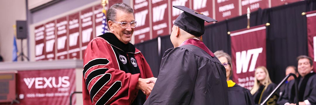 President Wendler at WT Commencement