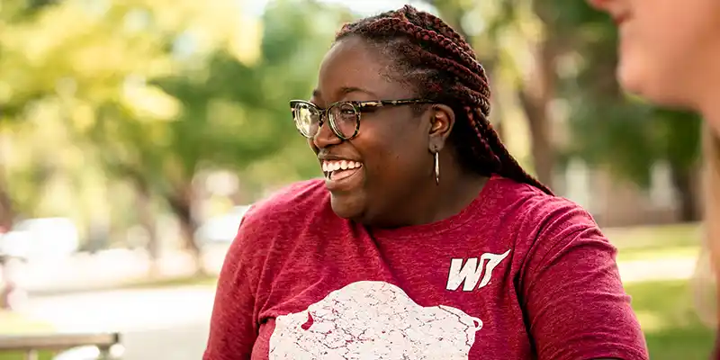 Student Working on Laptop
