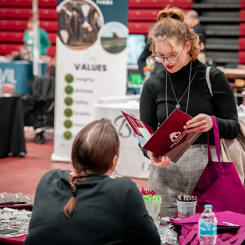 Student at a Job Fair