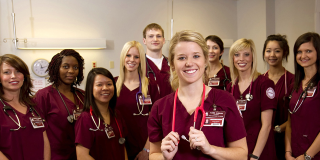 A group of nursing students