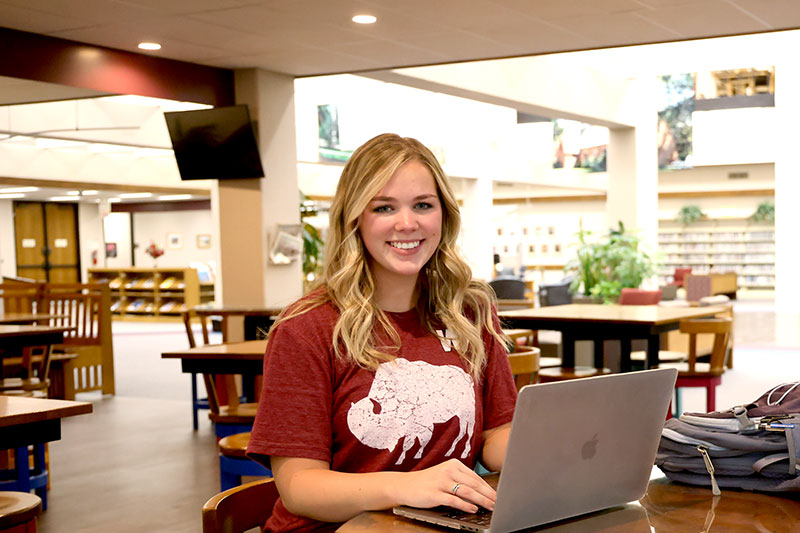 Student in the Library