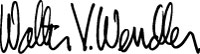 Walter Wendler Signature