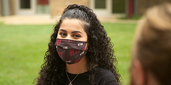 WT Student Wearing a Mask