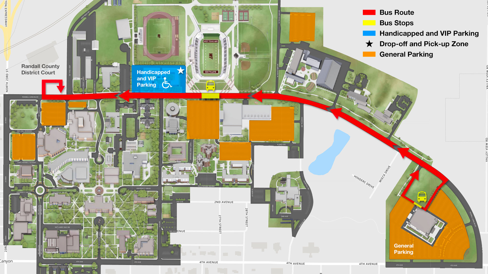 Graduation Parking Map