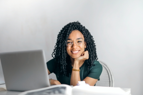 Student with Laptop