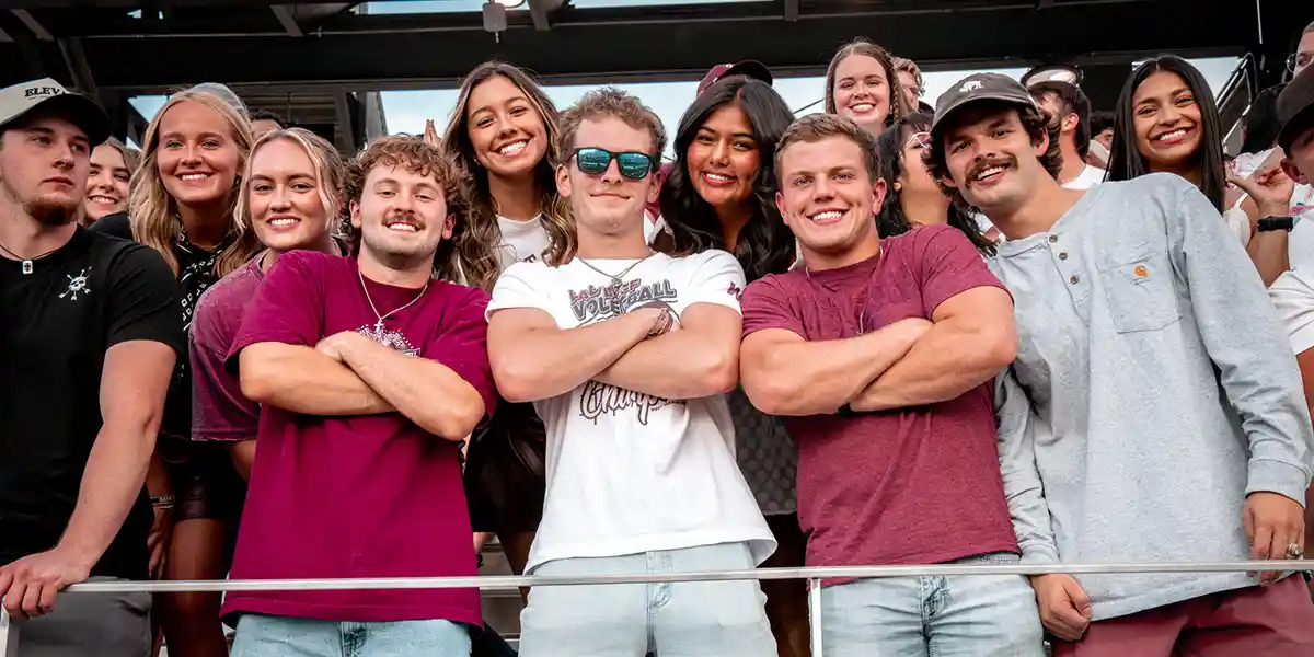 WT Students at Football Game