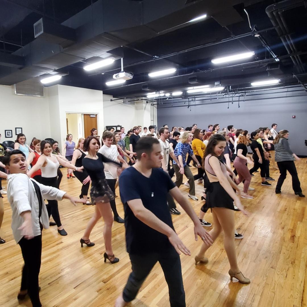 Students rehearse for "Kiss Me, Kate" before the pandemic hit.