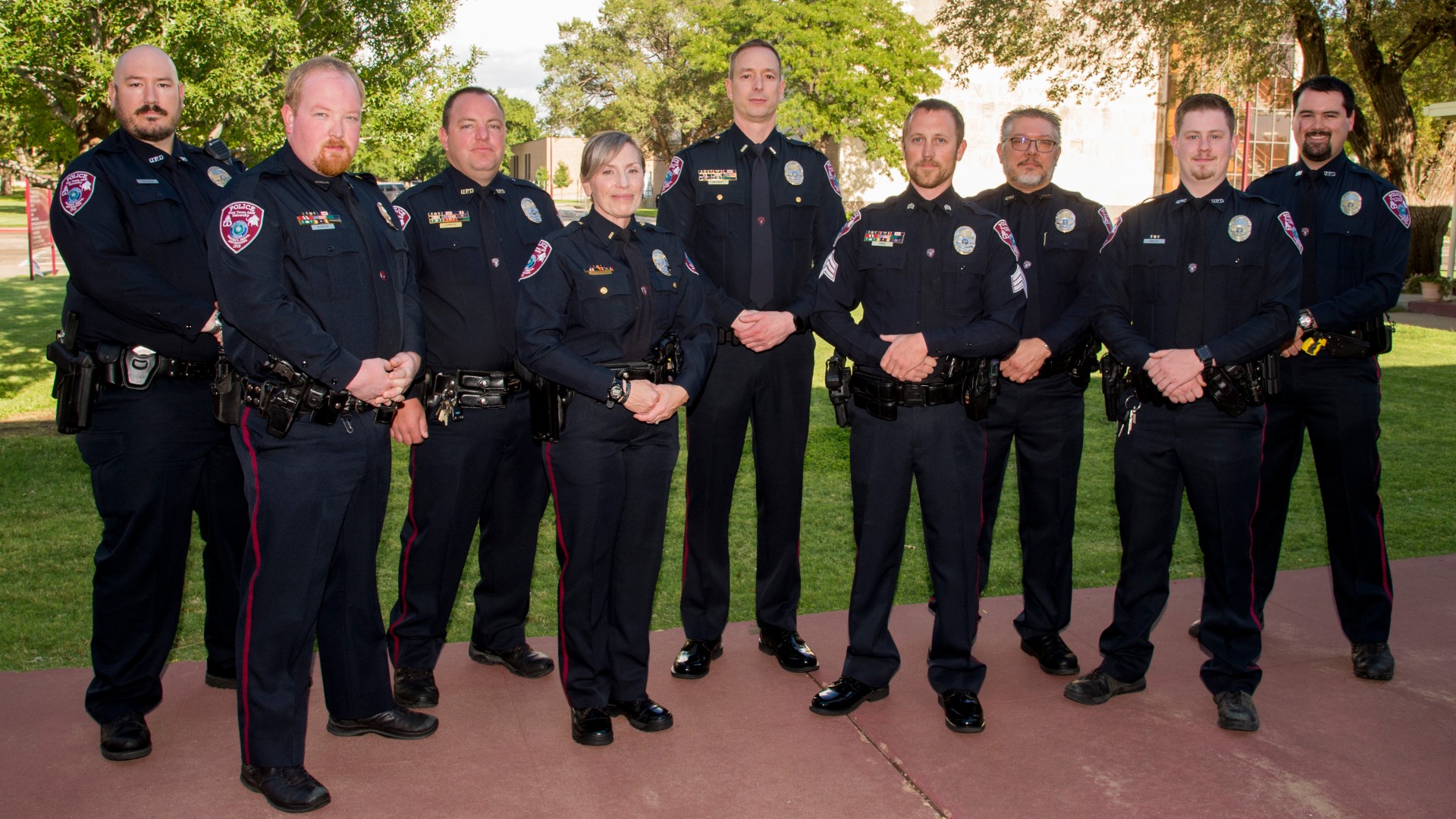 Wt university police department promotes nine officers wtamu