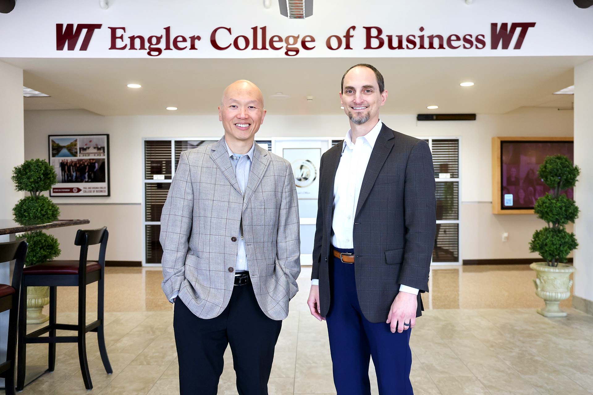 WT College of Business Faculty Dr. Andrew Li and Dr. Jonathan Shaffer