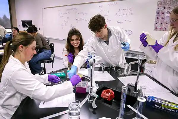 Biology Lab Students