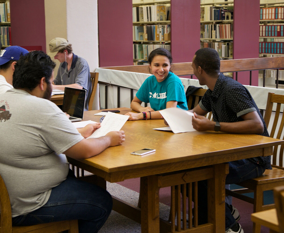 Students at Cornette Library