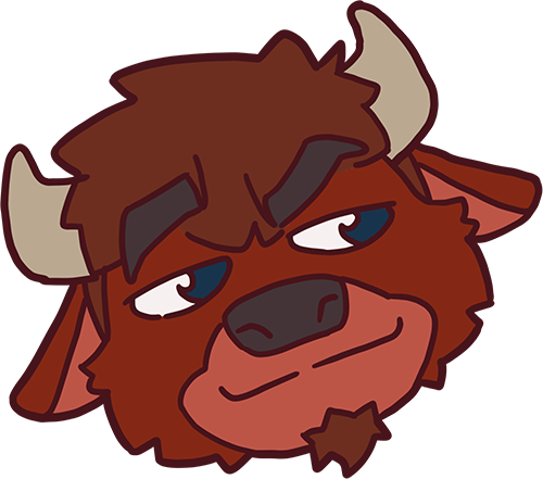 Bucky Face Cheeky Illustration Full Color