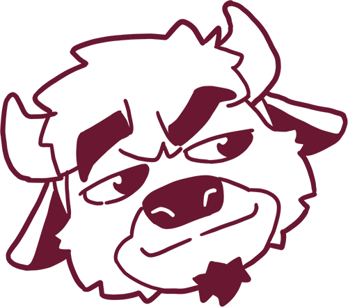Bucky Face Cheeky Illustration One Color