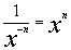 negative exponent