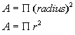 area of a circle