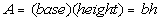 area of a paralellogram
