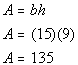 area of a paralellogram