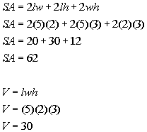 surface area rectangle solid