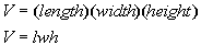 volume of rectangular solid