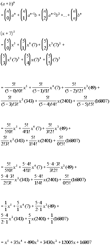 Tutorial 54 The Binomial Theorem