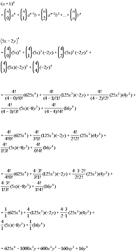 Tutorial 54 The Binomial Theorem