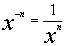 negative exponent