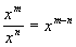 exponent quotient