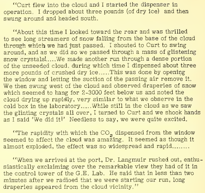 Extract from Schaefer 's laboratory notebook