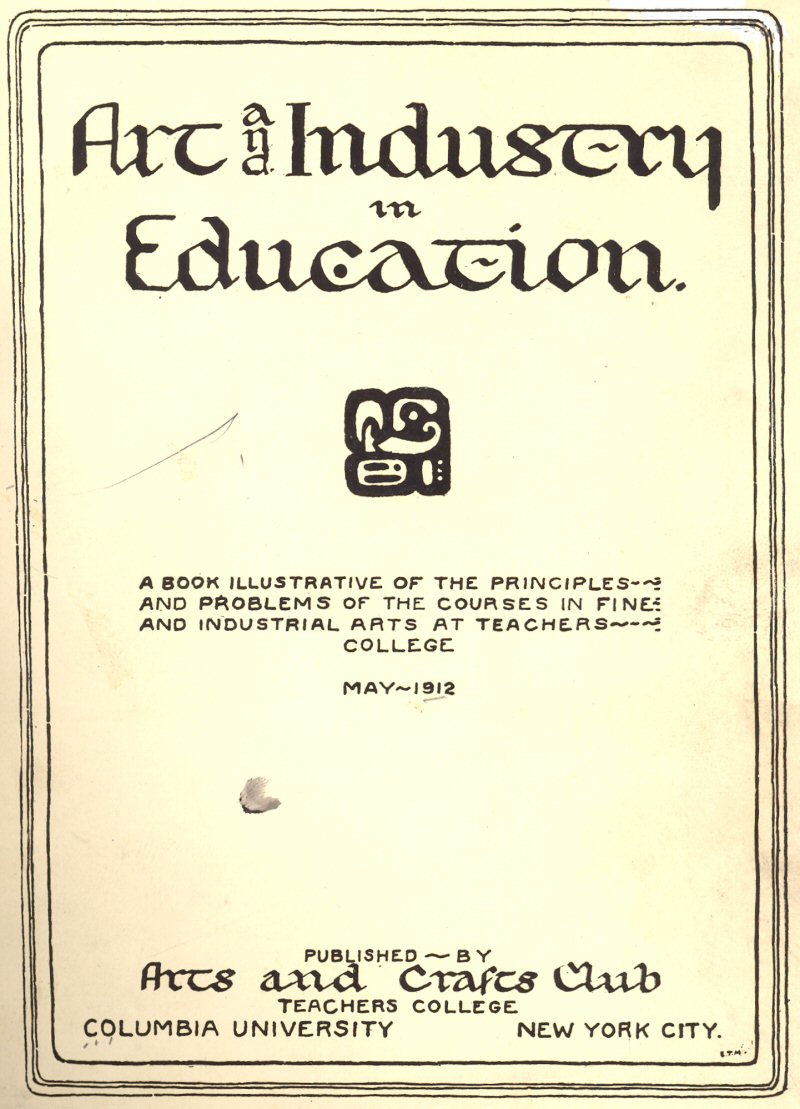 Cover of Art and Industry 1912