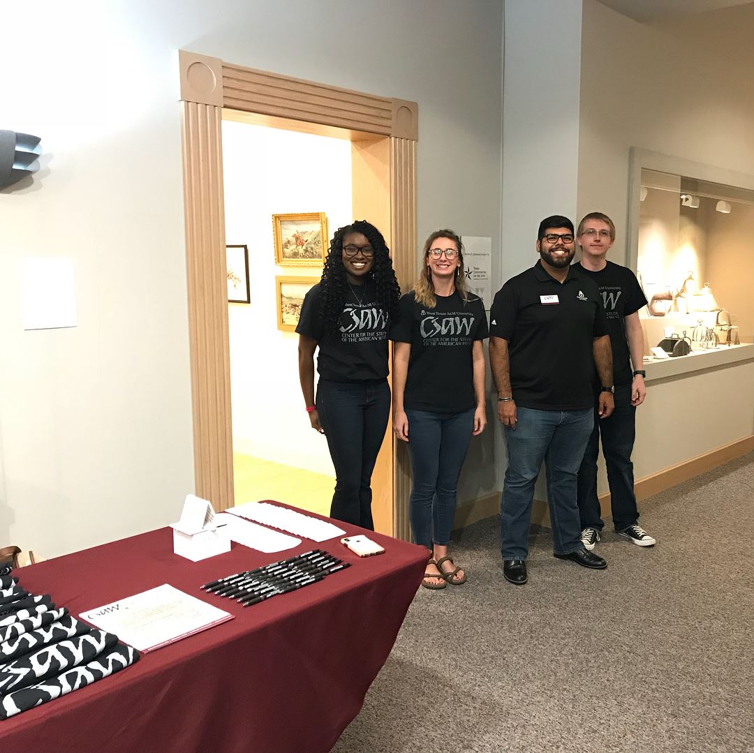 Interns assisting at the Fall 2018 Forgotten Frontera panel discussion. 