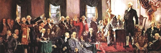 Painting of the
                          Signing of the Constitution